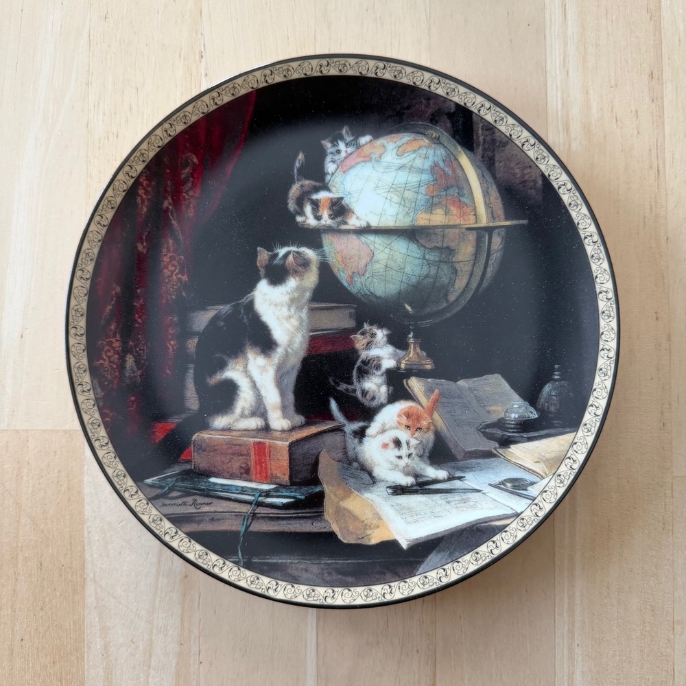 "Globetrotters" Cat Collectible Plate from Bradford Exchange